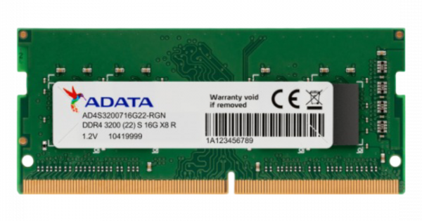 ذاكرة ADATA DDR4 16GB 3200MHz (1×16GB) للابتوب – ذاكرة سريعة